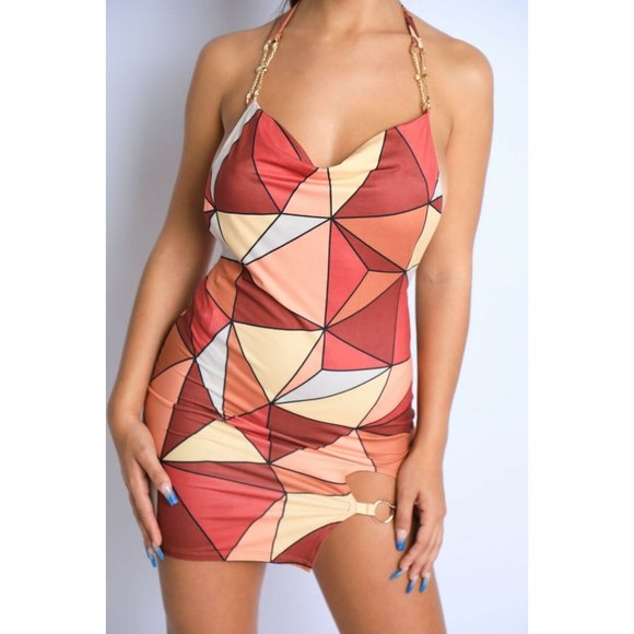 Women Slim fitted sleeveless backless halter neck short sexy mini dress - Picture 5 of 5